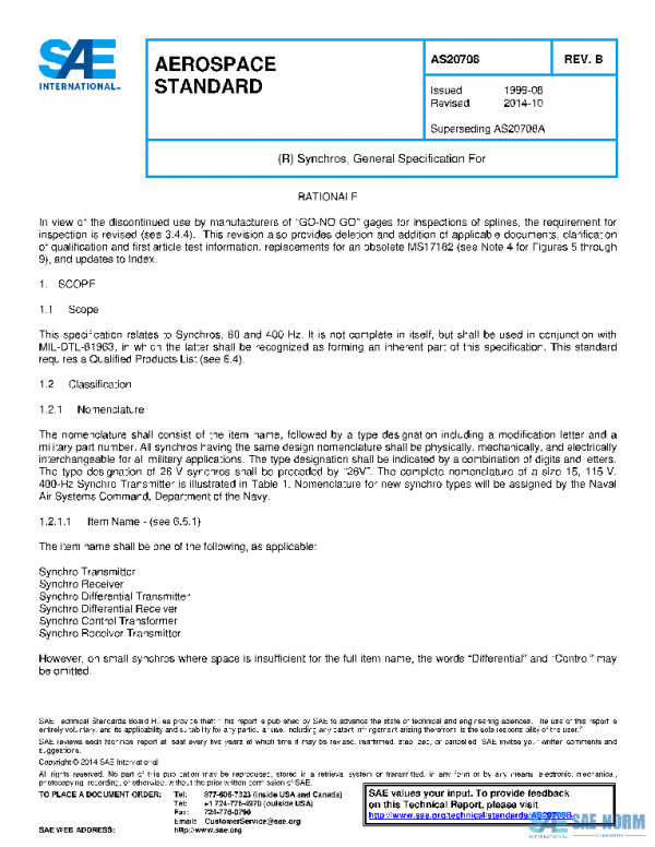 SAE AS20708B PDF SAE AS20708B PDF