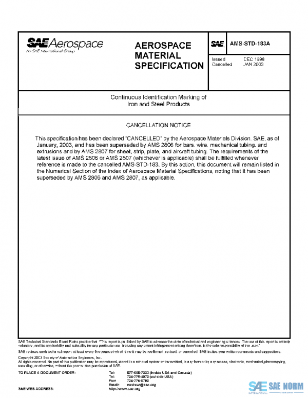 SAE AMSSTD183A PDF