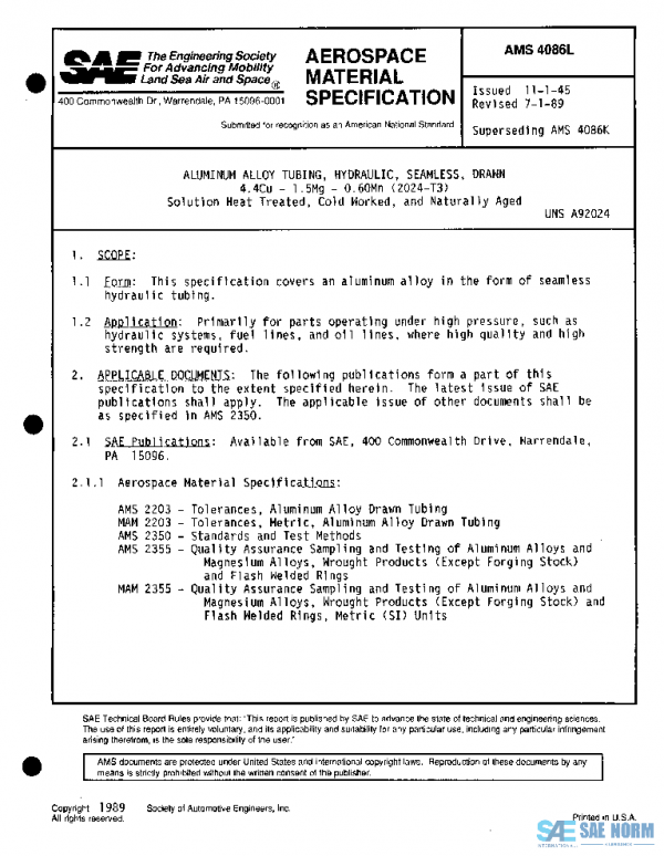 SAE AMS4086L PDF SAE AMS4086L PDF