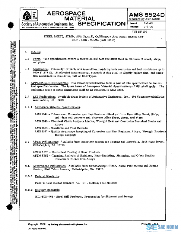 SAE AMS5524D PDF