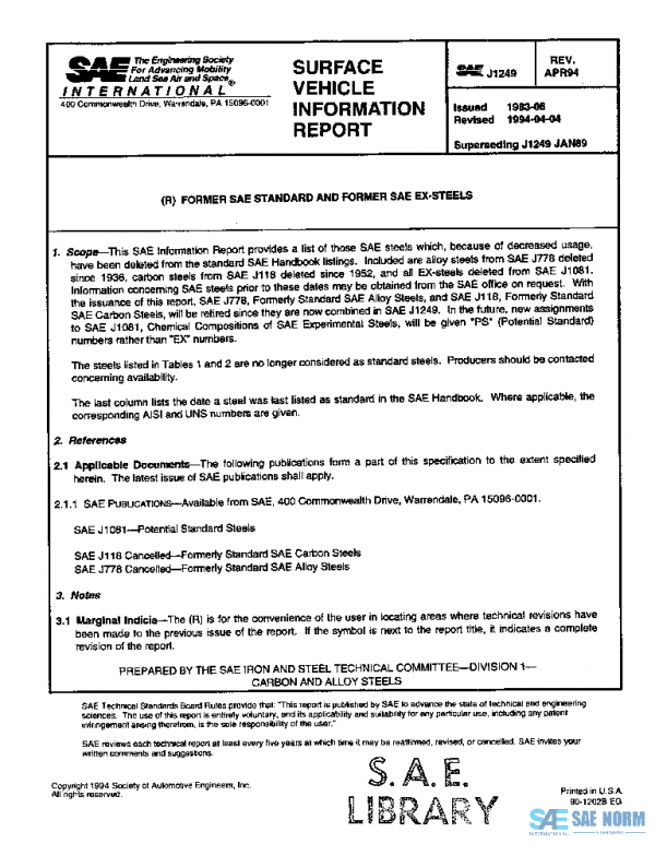 SAE J1249_199404 PDF SAE J1249_199404 PDF