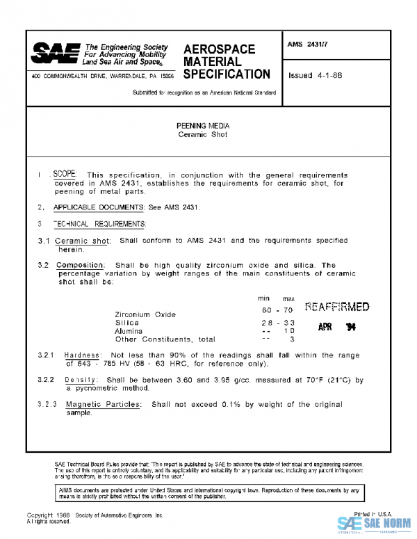 SAE AMS2431/7 PDF SAE AMS2431/7 PDF