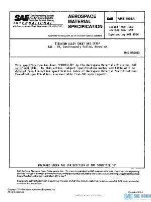 SAE AMS4906A PDF