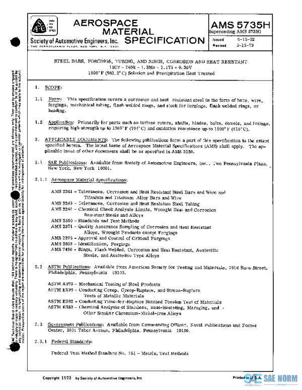 SAE AMS5735H PDF SAE AMS5735H PDF