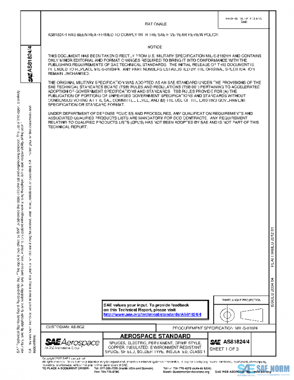 SAE AS81824/4 PDF SAE AS81824/4 PDF