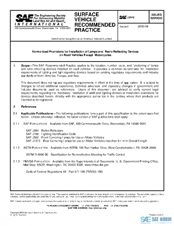 SAE J2442_200009 PDF
