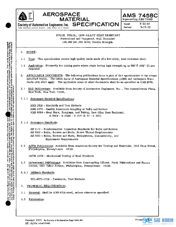 SAE AMS7458C PDF SAE AMS7458C PDF