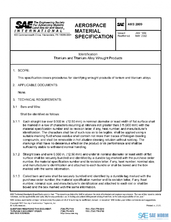 SAE AMS2809 PDF