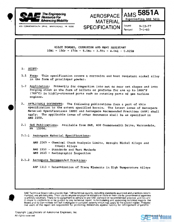 SAE AMS5851A PDF