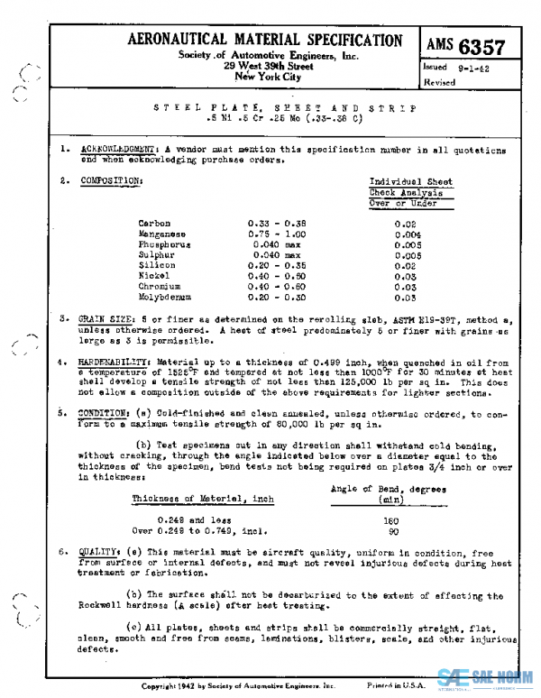SAE AMS6357 PDF SAE AMS6357 PDF
