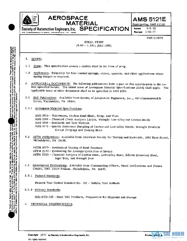 SAE AMS5121E PDF SAE AMS5121E PDF
