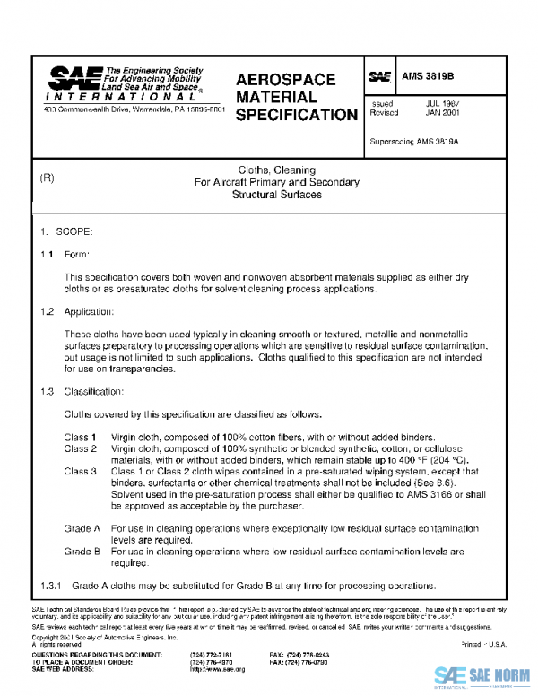 SAE AMS3819B PDF SAE AMS3819B PDF