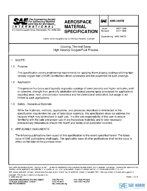 SAE AMS2447B PDF SAE AMS2447B PDF