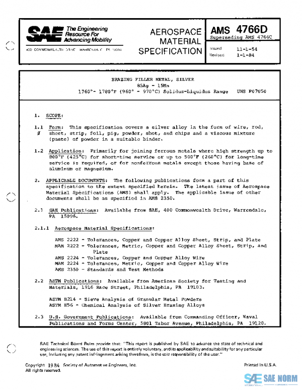 SAE AMS4766D PDF