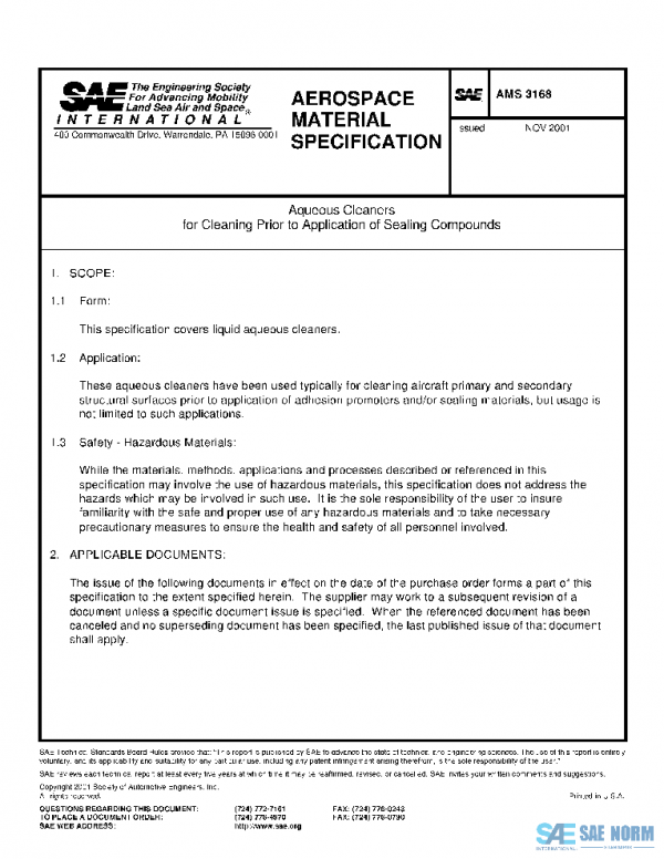 SAE AMS3168 PDF
