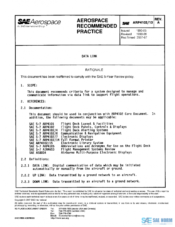 SAE ARP4102/13A PDF