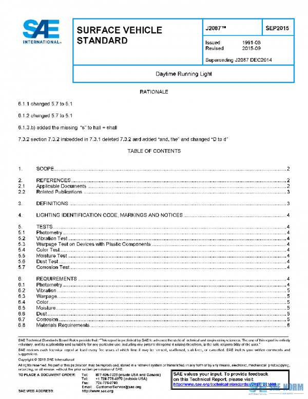 SAE J2087_201509 PDF