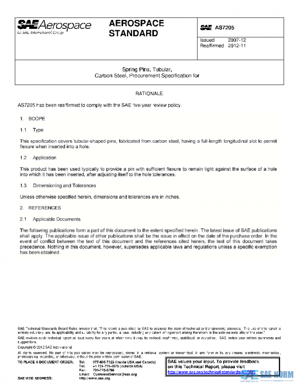 SAE AS7205 PDF SAE AS7205 PDF
