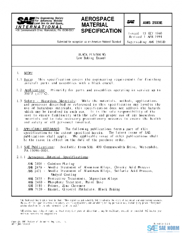 SAE AMS2503E PDF