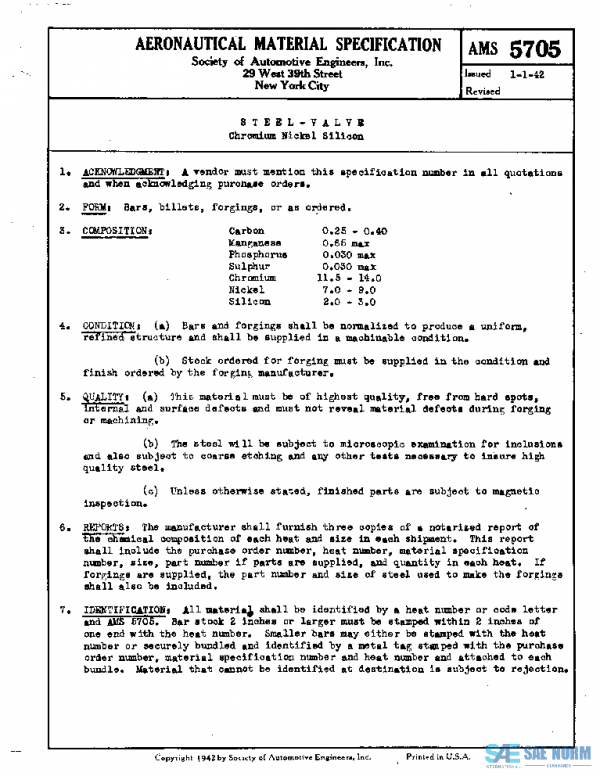 SAE AMS5705 PDF SAE AMS5705 PDF