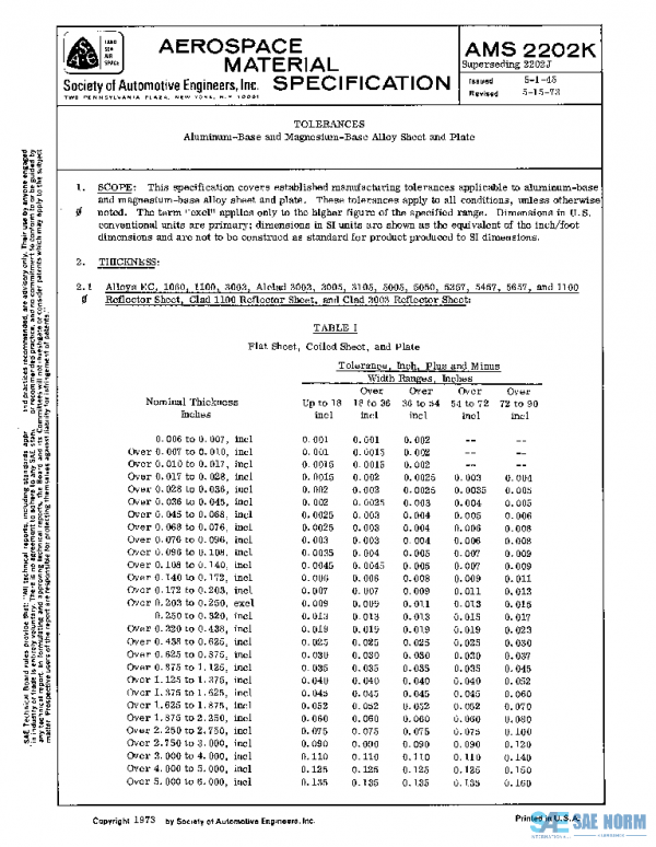 SAE AMS2202K PDF SAE AMS2202K PDF
