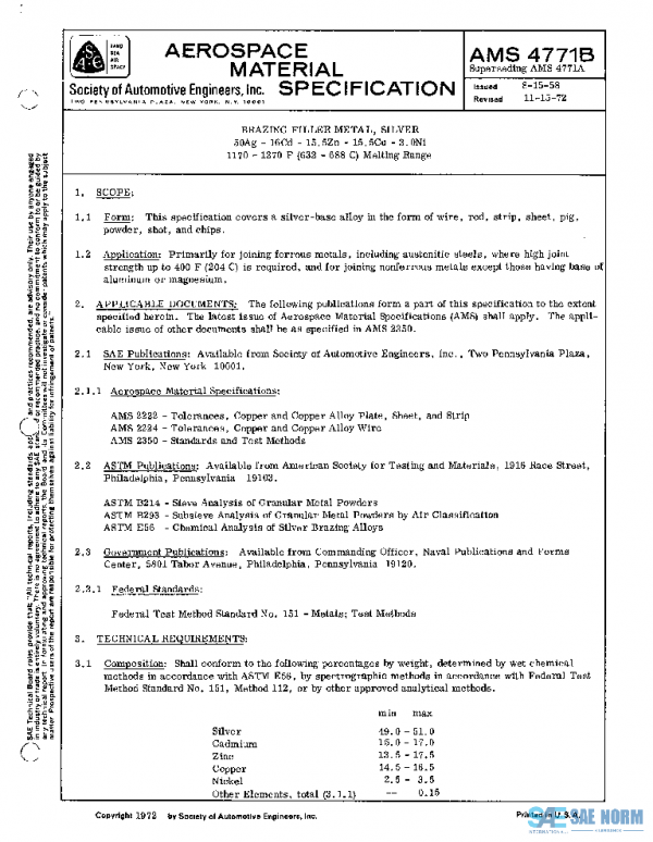 SAE AMS4771B PDF SAE AMS4771B PDF