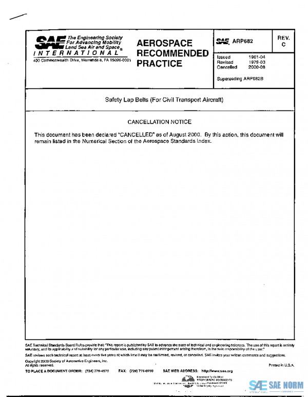 SAE ARP682C PDF SAE ARP682C PDF
