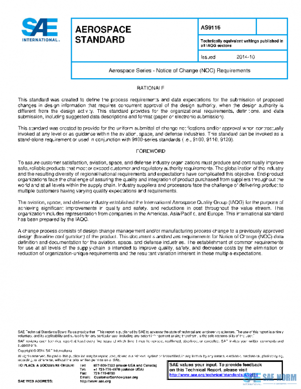 SAE AS9116 PDF