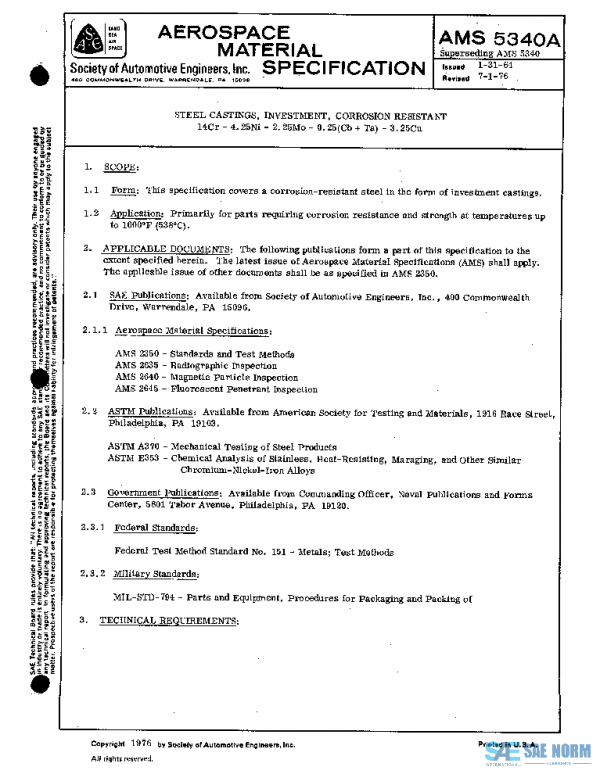 SAE AMS5340A PDF