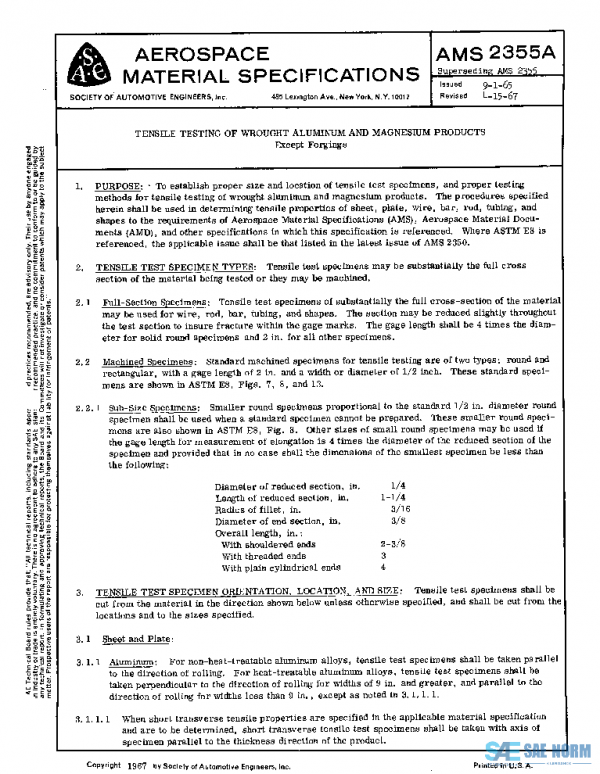 SAE AMS2355A PDF SAE AMS2355A PDF