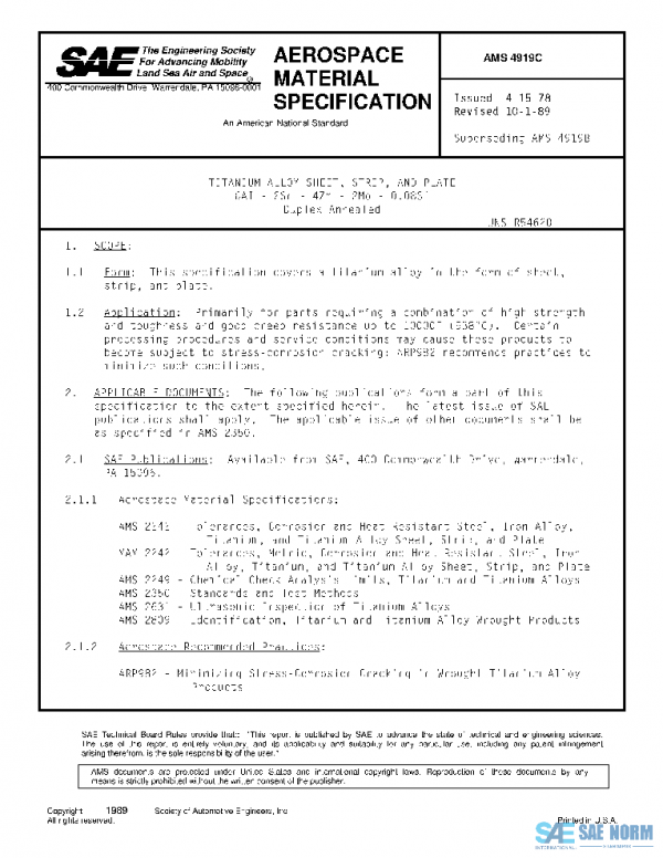 SAE AMS4919C PDF
