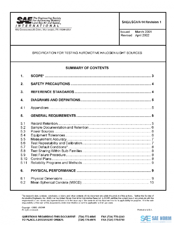SAE USCAR14-1 PDF