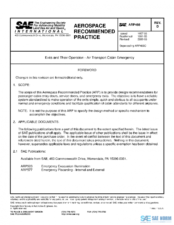 SAE ARP488D PDF