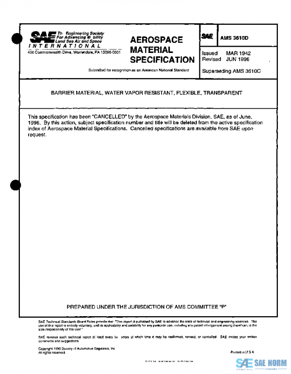 SAE AMS3610D PDF