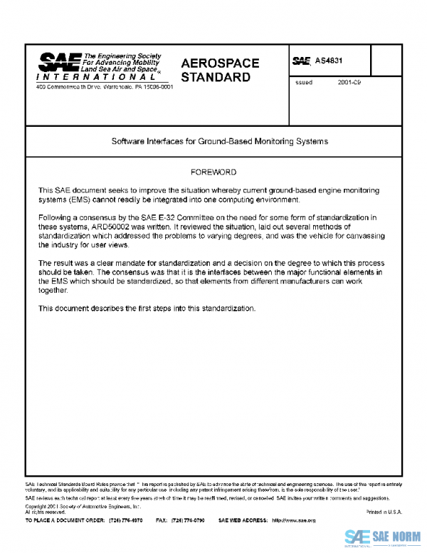 SAE AS4831 PDF SAE AS4831 PDF