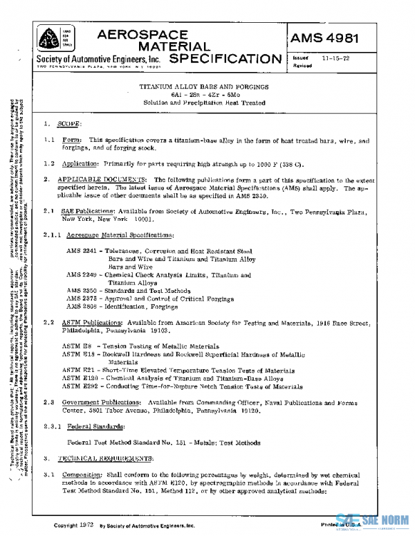 SAE AMS4981 PDF SAE AMS4981 PDF