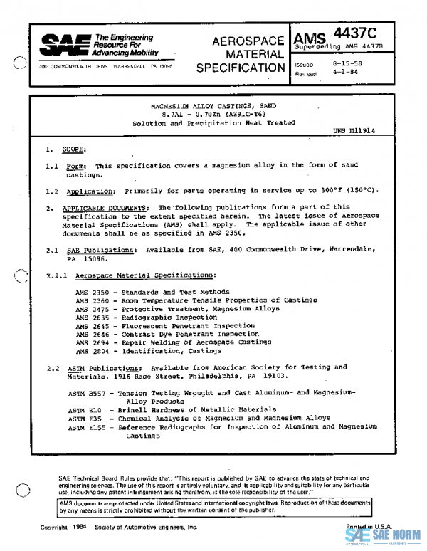 SAE AMS4437C PDF SAE AMS4437C PDF