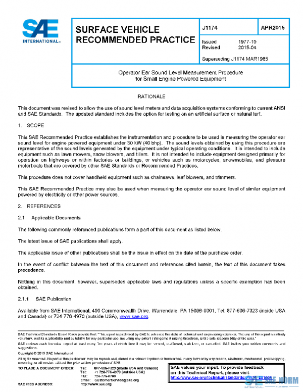 SAE J1174_201504 PDF SAE J1174_201504 PDF