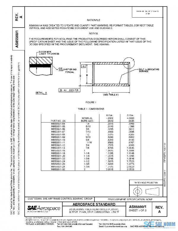 SAE AS85560/1A PDF SAE AS85560/1A PDF