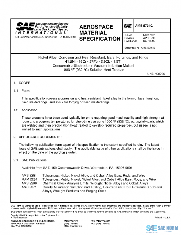 SAE AMS5701C PDF
