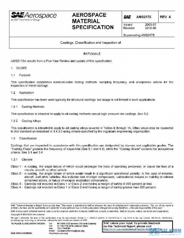 SAE AMS2175A PDF