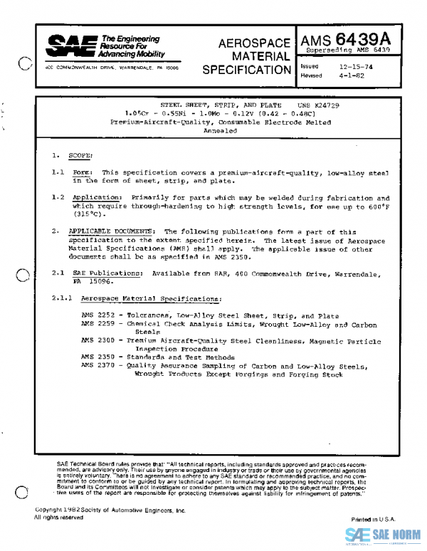 SAE AMS6439A PDF