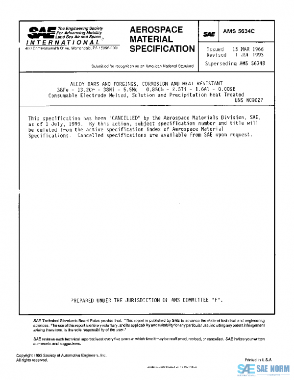 SAE AMS5634C PDF SAE AMS5634C PDF