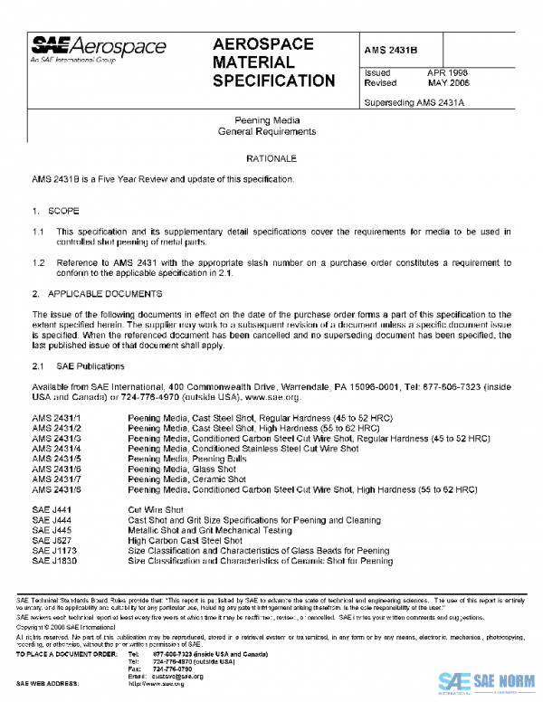 SAE AMS2431B PDF SAE AMS2431B PDF