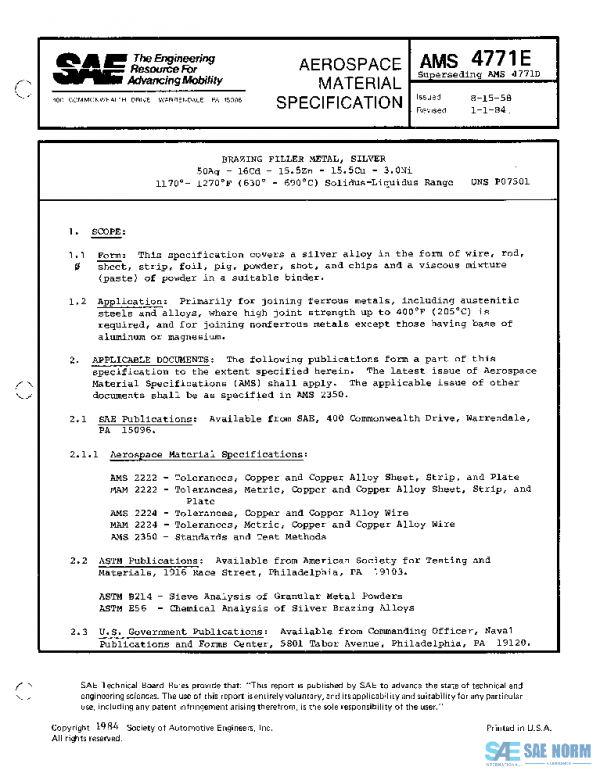 SAE AMS4771E PDF