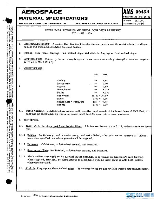 SAE AMS5643H PDF SAE AMS5643H PDF