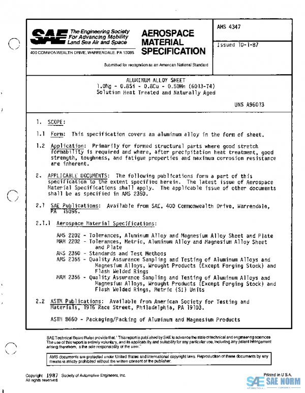 SAE AMS4347 PDF SAE AMS4347 PDF
