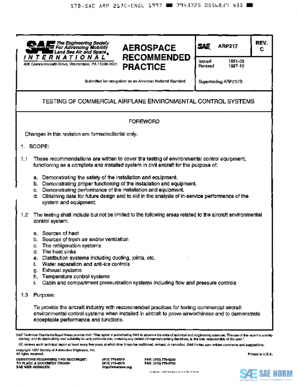 SAE ARP217C PDF