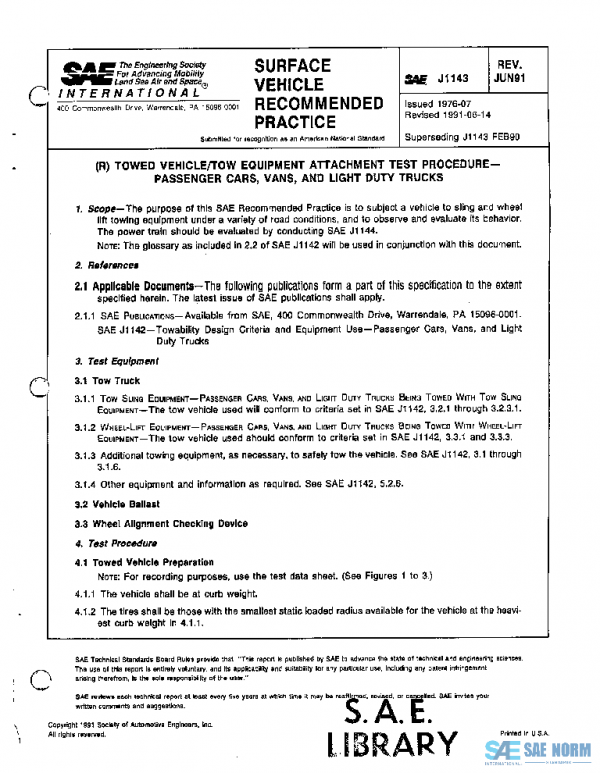 SAE J1143_199106 PDF SAE J1143_199106 PDF