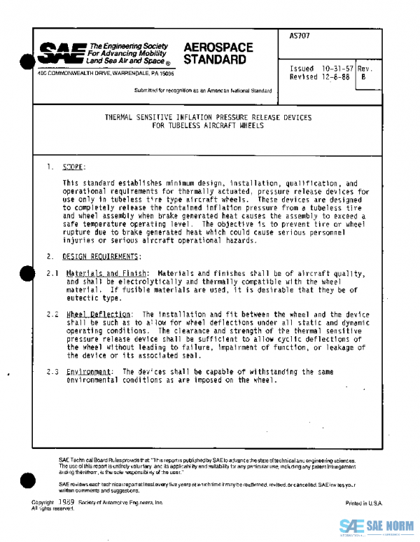 SAE AS707 PDF